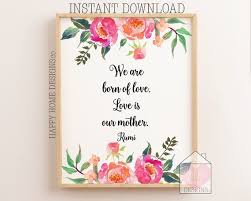 Rumi Poetry Rumi Printable Rumi Wall Art Rumi Quote Print Etsy Quote Prints Wall Art Instant Download Rumi Quotes