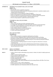 • write and edit management documentation and assist managers in tracking projects. Real Estate Intern Resume Samples Velvet Jobs