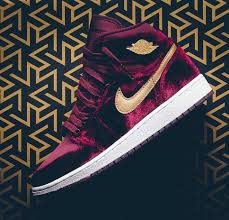 Night Maroon And Red Velvet Adorn The Latest Women S Air Jordan 1 High Heiress Collection At Kickbackzny Com