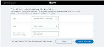 Xfinity Tips Customer Service Appointment Scheduling Now Available Using The My Account App
