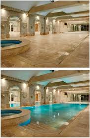 Who Says You Don T Have Room For A Pool Hydrofloors Variable Depth Swimming Pool Floors Can Be Simultaneously A Deep Div Herenhuizen Binnenzwembad Luxe Huizen