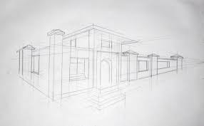 Sketch a geometric object or house to practice perspective. Draw A City Block In 2 Point Perspective Art Lesson