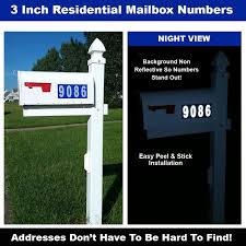 Typically, 4 address numbers are used so your house number can be viewed from 50 feet by moving traffic. Reflective Number Stickers Reflective Mailbox Numbers 3 Inch Tall 3m Engineer Grade House Number Decal