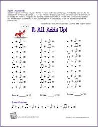 It All Adds Up Free Rhythm Identification Skills Worksheet Iv Music Theory Worksheets Music Math Teaching Music