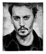 Johnny Depp black chalk edit by Andrew Read