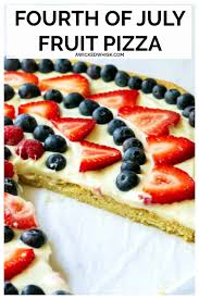 Fourth Of July Fruit Pizza In 2020 Chewy Sugar Cookies Fruit Pizza Easy Sugar Cookie Fruit Pizza