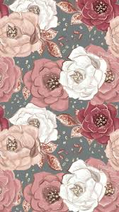 Pink Rose Gold Floral Pattern Gold Wallpaper Background Rose Gold Wallpaper Art Wallpaper