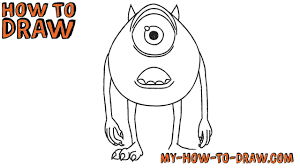 Mike wazowski è un piccolo mostro verde con un solo occhio e frequenta la scuola elementare. How To Draw Mike Wazowski Disney Pixar Monsters Easy Step By Step Drawing Tutorial Youtube