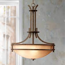 4.7 out of 5 stars. Franklin Iron Works Rustic Bronze Pendant Chandelier 21 Wide Farmhouse Cream Scavo Glass 5 Light Fixture For Dining Room Kitchen Walmart Com Walmart Com