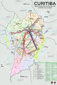 Mapas úteis dos serviços municipais de curitiba, brasil. Curitiba Public Transportation Network Full Size Gifex
