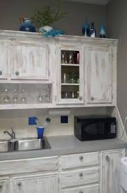 White Washed Cabinets For Spa Kitchen Cupboard Top Space Arrangment Distressed Kitchen Cabinets Whitewash Kitchen Cabinets Kitchen Cabinets