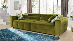 Small size furniture with smart design makes furinno an ideal choice for apartments and dorms. Big Sofa Trento Stoff Samtweich Grun Kopfteilverstellung
