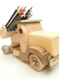 Wood Toy For Kids Pencil Holder Wooden Truck Learning Toy Etsy In 2020 Wooden Truck Wood Toys Wooden Toy Trucks