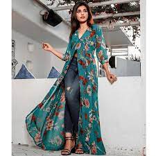 For everyday use, simple, minimalistic prints or block prints are an ideal choice. Spring Green Floral Print Middle Slit Kurti