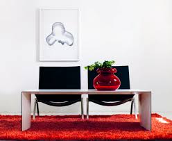 Long biomorphic rattan coffee table with wood top. Contemporary Coffee Table Thinner Karl Andersson Ash Laminate Rectangular