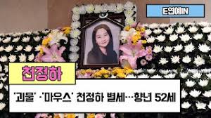 종합 '마우스' 천정하 별세, 향년 52세. 8llnizvxwvzrmm