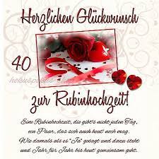 Rubinhochzeit gluckwunsche alles gute zum 40 hochzeitstag : Flaschenetikett Rubinhochzeit Sektflasche Weinflasche Wein Etikett Hochzeit 40 Ebay