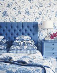 100 Bedroom Decorating Ideas To Suit Every Style Blue Headboard Blue And White Blue White Decor