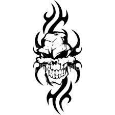 Horror fans are not the only one's that enjoy getting skull tattoos. Image Result For Tribal Skull Tattoos Tribal Tattoo Designs Skulls Drawing Tribal Art Tattoos