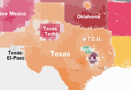 N C A A Fan Map How The Country Roots For College Football