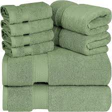 Find all towels at wayfair. Amazon Com Utopia Towels Premium Towel Set Sage Green 2 Bath Towels 2 Hand Towels And 4 Washcloths 700 Gsm Ring Spun Cotton Highly Absorbent Towels For Bathroom Shower Towel 8 Pieces Home Kitchen
