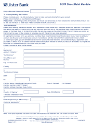 Login or register contact us. Ulster Bank Direct Debit Mandate Form Fill Online Printable Fillable Blank Pdffiller