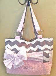 3 Piece Personalized Diaper Bag Set In Grey White By Ceejaze 125 00 Pink Diaper Bag Baby Girl Diaper Bags Girl Diaper Bag