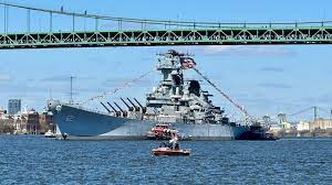 Battleship New Jersey Leaves Her Pier For First Time In Over 30 Years