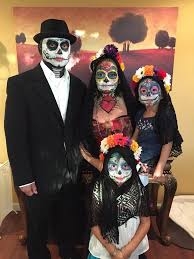 Maybe you would like to learn more about one of these? Sugar Skull Family Dis De Los Muertos Day Of The Dead Trendy Halloween Costumes Halloween Skull Halloween Masks