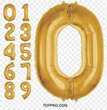 Numbers Balloon Gold Color Png Image With Transparent Background Png Free Png Images Gold Color Color Transparent Background