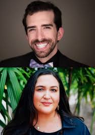 Zach Bartholomew with poet Gloria Muñoz