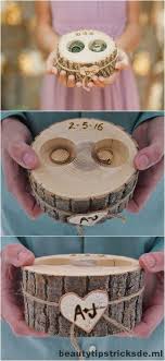 Ringkissen Holz Hochzeit Ideen Kreative Bastelideen Diy Original Wedding Ideas Country Wedding Rings Ring Pillow Wedding