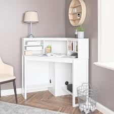 Corner hutch furniture adds levelers setting for stability on bumpy surfaces. Mainstays Corner Desk With Hutch White Walmart Com Walmart Com