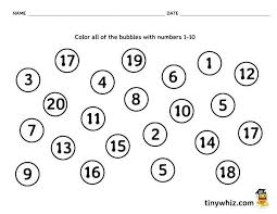 Number 3 outline to use for kids coloring page. Free Math Worksheet Color Bubbles With Numbers 1 10 Number Recognition Worksheets Pre K Math Worksheets Kindergarten Math Worksheets