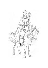 Malvorlage Sankt Nikolaus Auf Seinem Pferd Kostenlose Ausmalbilder Zum Ausdrucken