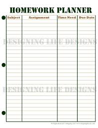 Homework Planner And Weekly Homework Sheet By Designinglife Planner Printable Designer Homework Planner School Planner Template School Planner