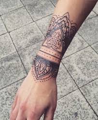 Wrist Bracelet Tattoo Mandala Tattoo Men Cuff Tattoo Mandala Tattoos For Women