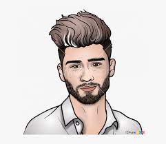 Learn how to draw one direction simply by following the steps outlined in our video lessons. How To Draw Zayn Malik One Direction Drawing Zayn Malik Easy Hd Png Download Kindpng