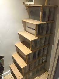 Steps With Storage In Airing Cupboard Up To Loft Hatch Made By My Husband Loft Conversion Stairs Attic Remodel Loft Stairs