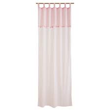 Installez ce rideau dans la chambre de votre enfant aux côtés d'une commode couleur taupe, d'une petite chaise vintage et de. Rideau En Coton Blanc Et Rose A L Unite 110x250 Capucine Maisons Du Monde