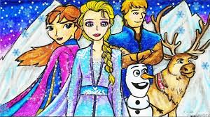 Kami memberikan kumpulan gambar untuk diwarnai dalam berbagai kategori dan salah. Cara Menggambar Dan Mewarnai Tema Frozen 2 Elsa Anna Olaf Kristoff Sven Yang Bagus Dan Mudah Youtube