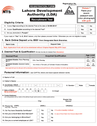 Chile primera division 23 jan 2021. Fillable Online To Be Filled By Nts Registration Form Picture 1 Paste Your Recent Passport Size Color Photograph With Gum Lahore Development Authority Lda Recruitment Test Eligibility Criteria A Fax Email Print