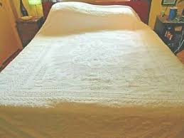 While bedspreads or bed covers were often manufactured and sold for the specific purpose of decorating the top of a bed and hiding the. Vintage Sears Spirit Of America White Queen Popcorn Chenille Bedspread Floral Ebay