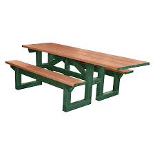 Polly Products Polly Tuff 8 Ft Step Thru Recycled Plastic Picnic Table Single Ada Entry Plastic Picnic Tables Picnic Table Wooden Picnic Tables