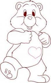 How To Draw A Care Bear Tenderheart Bear Step By Step Characters Pop Culture Free Online Drawing Tutoria Drawings Teddy Bear Drawing Rock Painting Designs