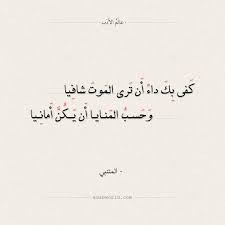 شعر المتنبي كفى بك داء أن ترى الموت شافيا المتنبي شعر عالم الأدب Arabic Calligraphy Calligraphy