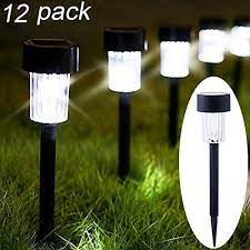 Maggift 12 Pack Solar Pathway Lights Solar Garden Lights Outdoor Solar Landscape Lights For Lawn Patio Yard Walkway Driveway Bahce Modern