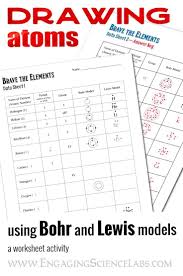 Diagramming Atoms Constructing Lewis And Bohr Models Printable Worksheets Bohr Model Printable Worksheets Chemistry Activities