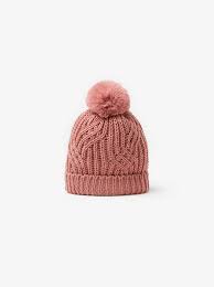 Knitted Pompom Hat Zara Australia Girls Accessories Knitted Hats Knitting