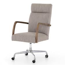 Dominique Modern Classic Grey Performance Office Chair Kathy Kuo Home